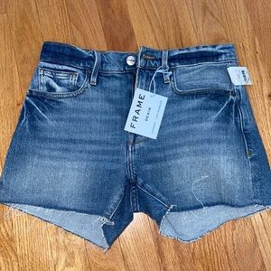 NWT Frame Denim Le Brigette Shorts - Blue